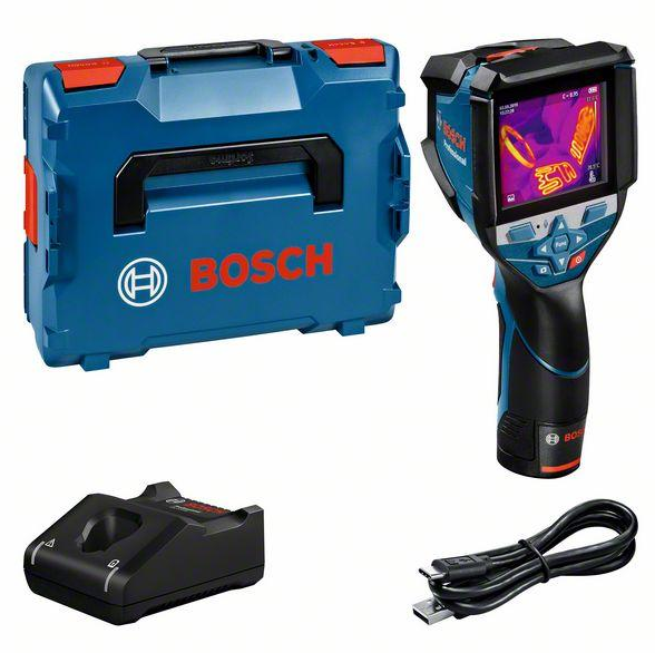 BOSCH 0601063T00 - Line Laser GLL 3-80 CG Professional in L-BOXX 136 with 1  GBA 12V 2.0Ah battery and holder