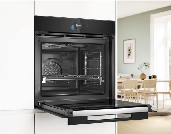 Bosch HRG978NB1 Series 8 Built-In Oven with Steam Support (60 x 60 cm, black)