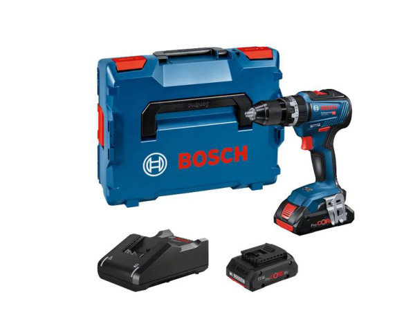 Bosch Professional GSB 18V-55 (L) Akku-Schlagbohrschrauber (2x4.0AhPC) GAL18V-40 (06019H5304)