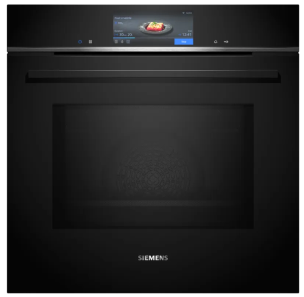 Siemens iQ700 Einbau-Backofen mit Mikrowellenfunktion 60 x 60 cm Schwarz HM778GMB1